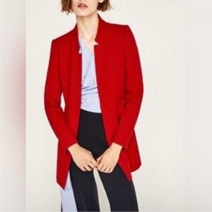 Zara Red Frock Blazer Coat